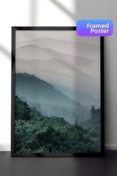 Postifull Pictură înrămată Forest Hills, cadru negru și poster, pictură verti...