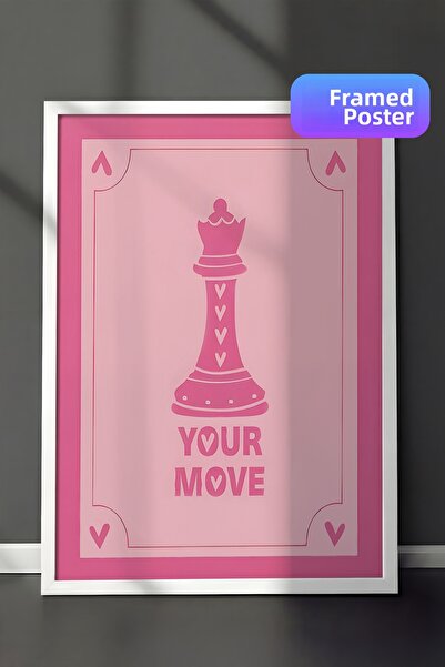 Postifull Pictură cu rame albe, pictură de perete cu design artistic, seria Y...