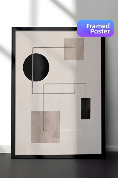 Postifull Γραφικές Σχήματα Νο. 6 Πίνακας με κορνίζα, Μαύρος κορνίζα και αφίσα...