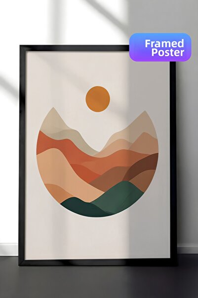 Postifull Tablou înrămat cu sferele Pământului, cadru negru și poster, pictur...