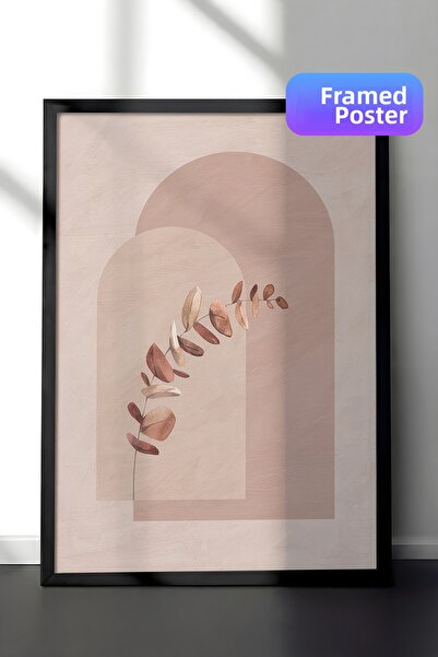 Postifull Βοτανικές φιγούρες και φύλλα ζωγραφική με κορνίζα, κάθετη ζωγραφική...