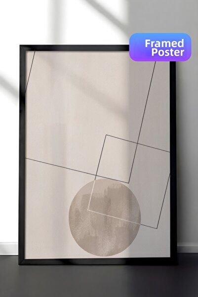 Postifull Forme grafice Nr. 5 Pictură înrămată, cadru negru și poster, pictur...