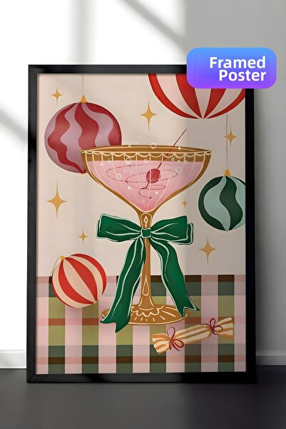 Postifull Πίνακας με μαύρο πλαίσιο, Πρωτοχρονιάτικη αφίσα, Πρωτοχρονιάτικη δι...