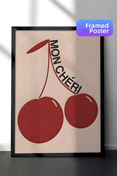 Postifull Tablou cu rama neagra, set de postere si rame, seria Mon Cheri Comf...