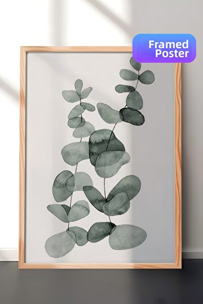 Postifull Pictură înrămată cu eucalipt nr. 2, cadru din lemn și poster, pictu...