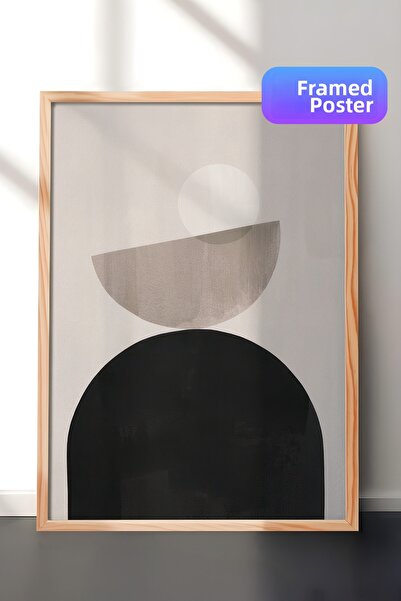 Postifull Forme grafice No4 Pictură înrămată, cadru din lemn și poster, pictu...