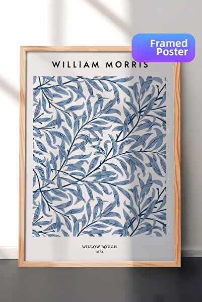 Postifull Tablou cu ramă din lemn, set de postere și rame, William Morris - W...