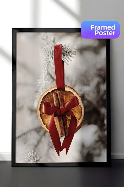 Postifull Tablou cu rama neagra, poster de Anul Nou, decor de Anul Nou, seria...