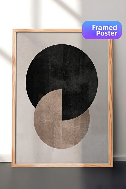 Postifull Pictură înrămată Berlin Shapes No2, cadru din lemn și poster, pictu...