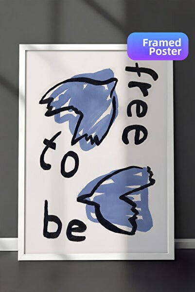 Postifull Tablou cu rama albă, set de poster și rame, pictură murală, seria F...