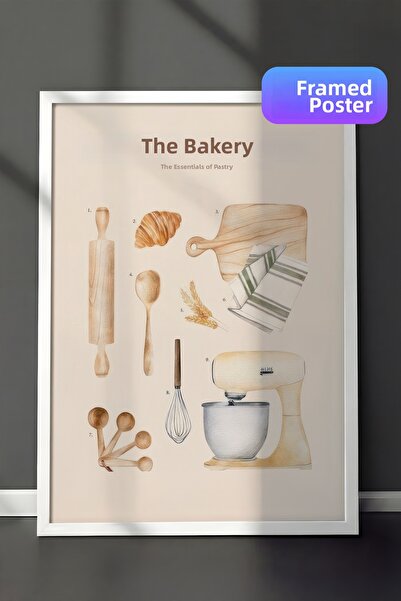 Postifull Pictură înrămată La Boulangerie No2, cadru alb și poster, pictură d...