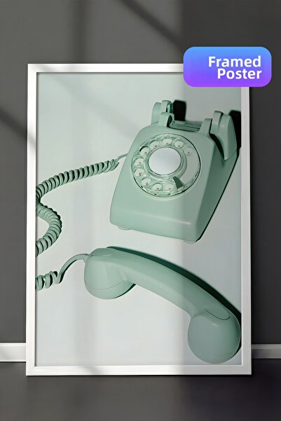 Postifull Pictură cu cadru pentru telefon în pastel, cadru alb și poster, pic...