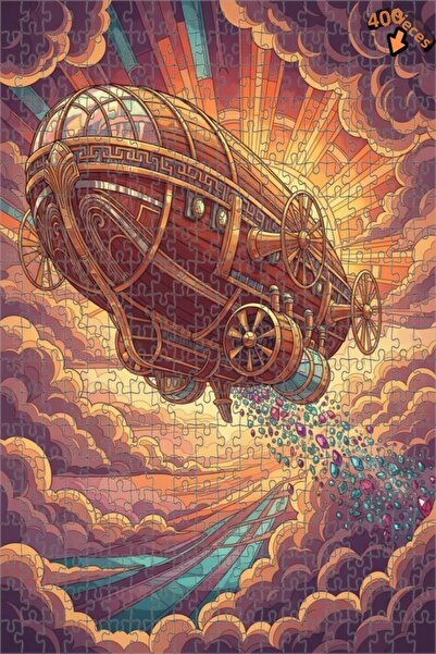 Teona Ahşap لغز خشبي بإطار مزدوج الطبقات من ديفاسا ستيمبانك إير شيب جيمس راين...