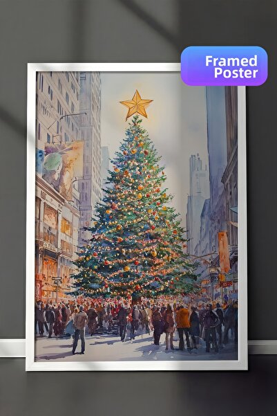 Postifull Tablou cu rama alba, pictura de perete cu design artistic, seria Co...