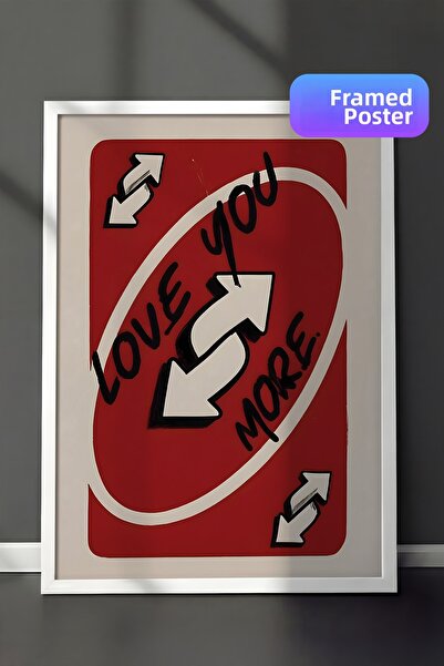 Postifull White Framed Painting, Love You More, Comfort Series Kitchen Wall P...