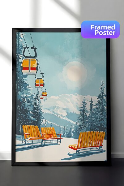 Postifull Tablou cu rama neagra, set de postere si rame, seria Comfort de Anu...