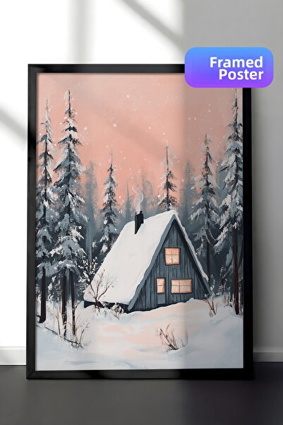 Postifull Tablou cu rama neagra, set de postere si rame, seria Comfort de Anu...