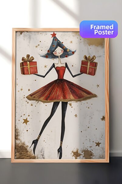 Postifull Tablou cu rama din lemn, set de postere si rame, seria Comfort de A...