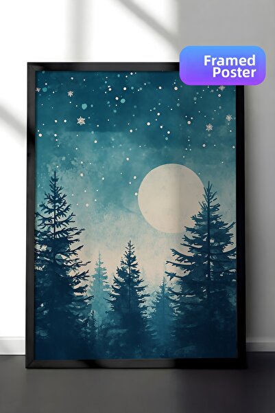 Postifull Tablou cu rama neagra, set de postere si rame, seria Comfort de Anu...