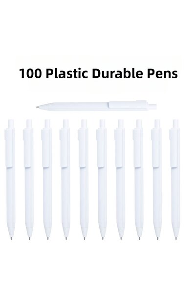 KALE PROMOSYON Plastic Ballpoint Pen 100Pcs Press-On Ballpoint Pen School Bus...