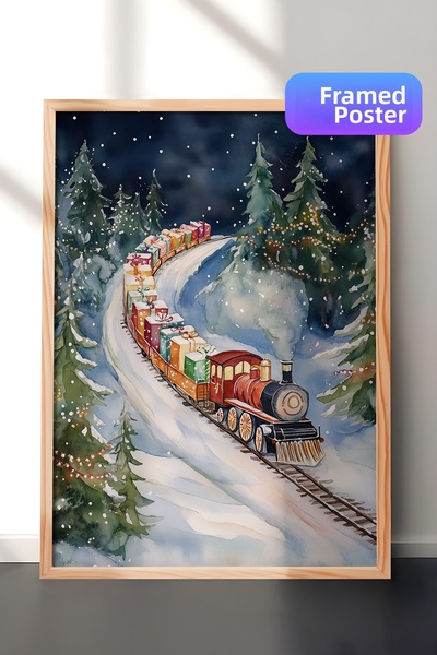 Postifull Tablou cu rama din lemn, set de postere si rame, seria Comfort de A...