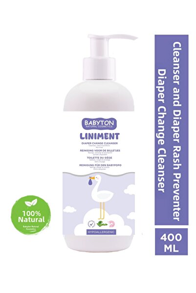 BABYTON Liniment Natural Baby Diaper Changing Cleanser and Anti-Rash 400 ml