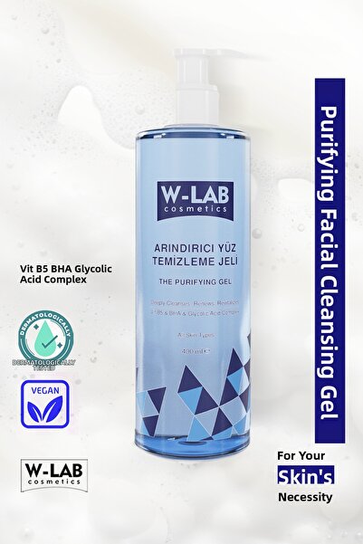 W-Lab Kozmetik جل منقي للوجه 400 مل