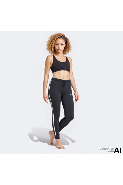 adidas H48447-k Μαύρο γυναικείο αθλητικό παντελόνι - W 3s Tp Trıc