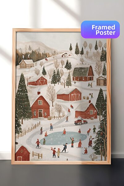 Postifull Tablou cu rama din lemn, set de postere si rame, seria Comfort de A...