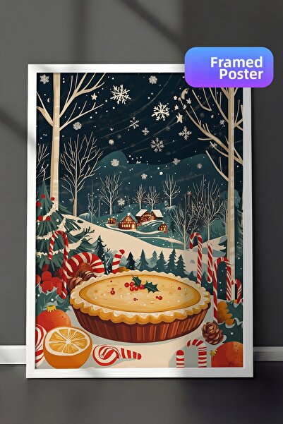 Postifull Tablou cu rama alba, pictura de perete cu design artistic, seria Co...