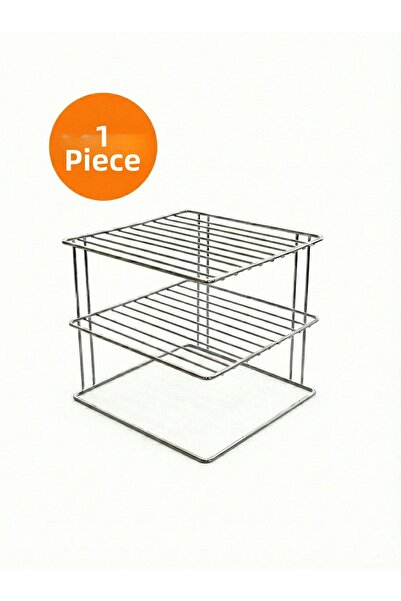 Tidy Home 3 Tier Plate Rack In-Cabinet Organizer Countertop Bathroom Plate Cu...