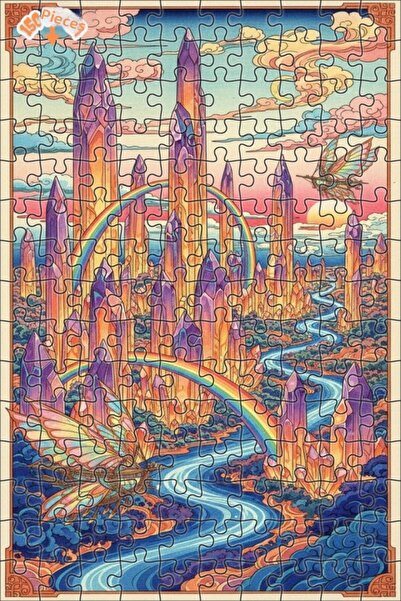 Teona Ahşap لغز خشبي بإطار مزدوج الطبقات من كريستال فالي مغامرة 150 قطعة 20x30