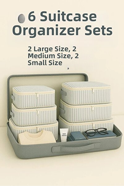 Serstil 6 Piece Suitcase Organizer Set Without Mesh – Suitcase Organizer Set ...