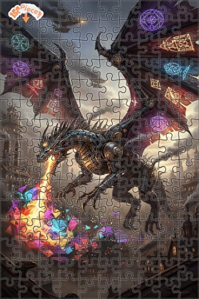 Teona Ahşap لوحة فنية ميكانيكية على شكل تنين، لغز خشبي بإطار مزدوج الطبقات، 1...