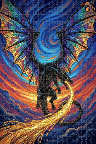 Teona Ahşap لغز خشبي بإطار مزدوج الطبقات مع أجنحة زجاجية ملونة تتنفس نيران ال...