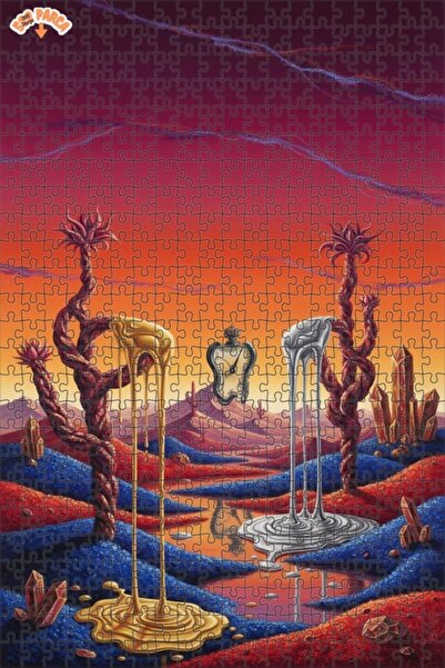 Teona Ahşap لوحة زيتية بتأثير الذوبان الزمني الخيالي 500 قطعة 50×30