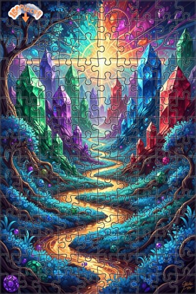 Teona Ahşap لغز خشبي بإطار مزدوج الطبقات من كريستال فالي ماساليس آرت 150 قطعة...