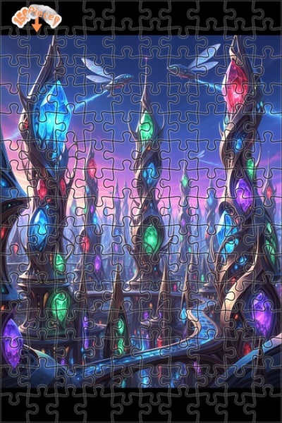 Teona Ahşap لغز خشبي بإطار مزدوج الطبقات من كريستال سيتي ديف، 150 قطعة، 20×30