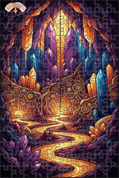 Teona Ahşap لغز خشبي بإطار من طابقين من كريستال كهوف ميستيك رويفر، 150 قطعة، ...