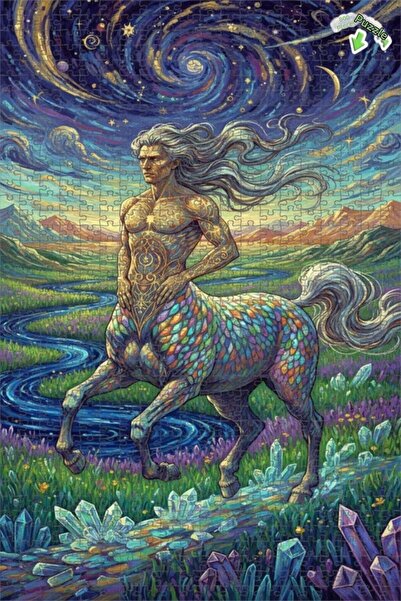 Teona Ahşap لغز خشبي على شكل رجل الحصان (السنتور) من مجموعة فناني النجوم، بمظ...