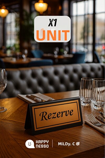 Happynesso كتابة معدنية برونزية على سطح زجاجي شفاف أسود بعبارة 'ريزيرف' - 100...