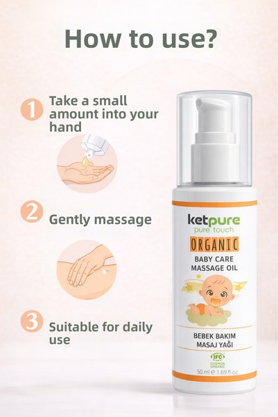 ketpure Organic Baby Care and Massage Oil 50 ml – Daily Massage and Sleep Routine Support
