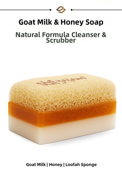 Safyaşam Natural Pumpkin Fiber Honey Donkey Milk Soap Pumpkin Fiber Donkey Mi...