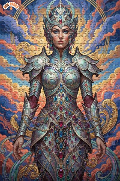 Teona Ahşap لغز خشبي بمظهر لوحة زيتية لملكة المحارب الفخورة 500 قطعة 50×30