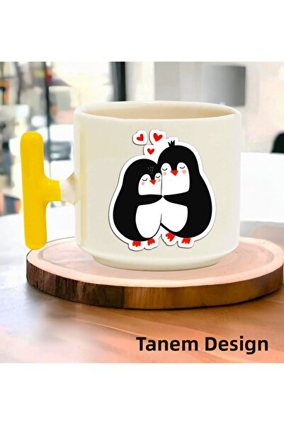 Tanem Tasarım Cup Coffee Tea Cup Gift Valentine's Day - t Handle Mug