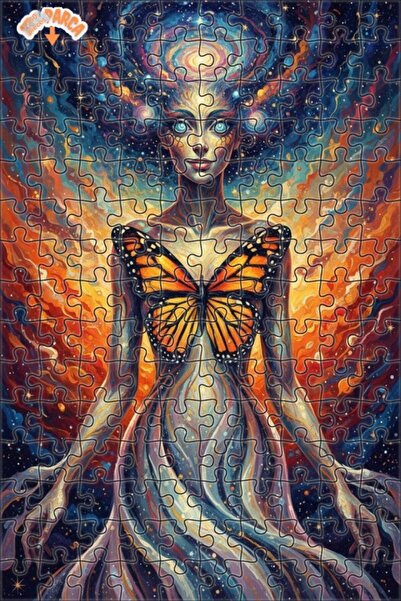 Teona Ahşap لغز فني على شكل فراشة عالمية للنساء بمظهر لوحة زيتية 150 قطعة 20×30