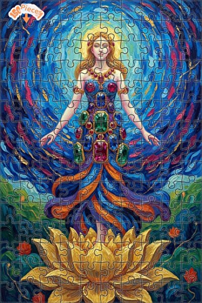 Teona Ahşap لغز خشبي فني بمظهر لوحة زيتية لإلهة الزهور السحرية 150 قطعة 20×30