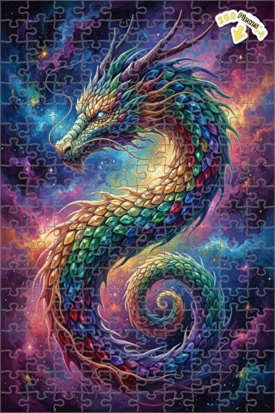 Teona Ahşap لغز خشبي بإطار مزدوج الطبقات من كوزميك دراغون آرت 200 قطعة 25x35