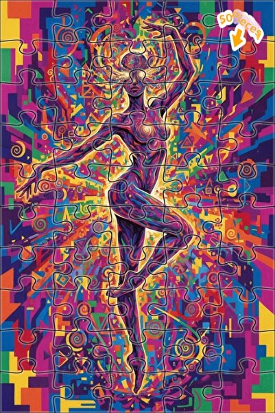 Teona Ahşap لغز خشبي بإطار مزدوج الطبقات بتصميم راقصة مذهلة، مظهر لوحة زيتية،...