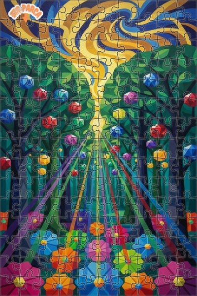 Teona Ahşap حديقة الغابة الملونة 150 قطعة 20x30